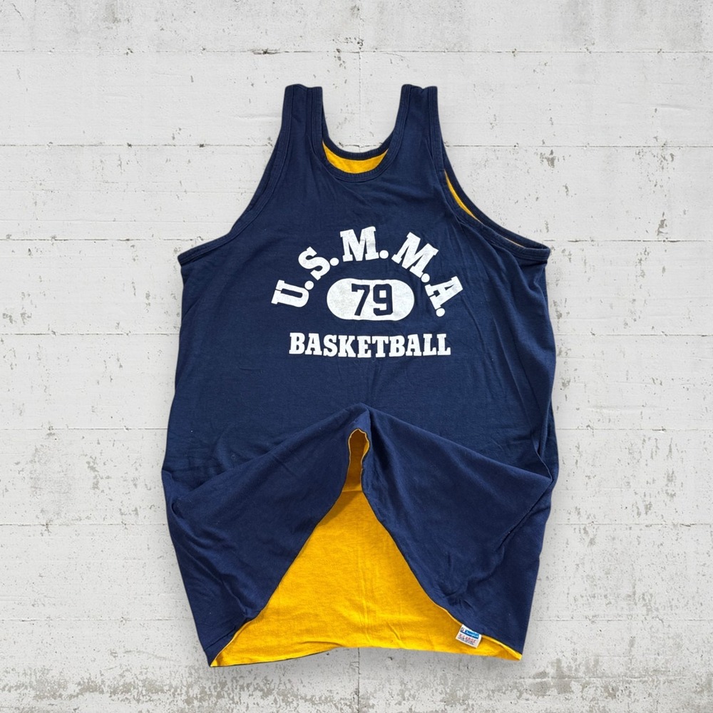 Vtg Double Face USMMA Basketball Jersey Champion XL U.S. Merchant Marine Academy
